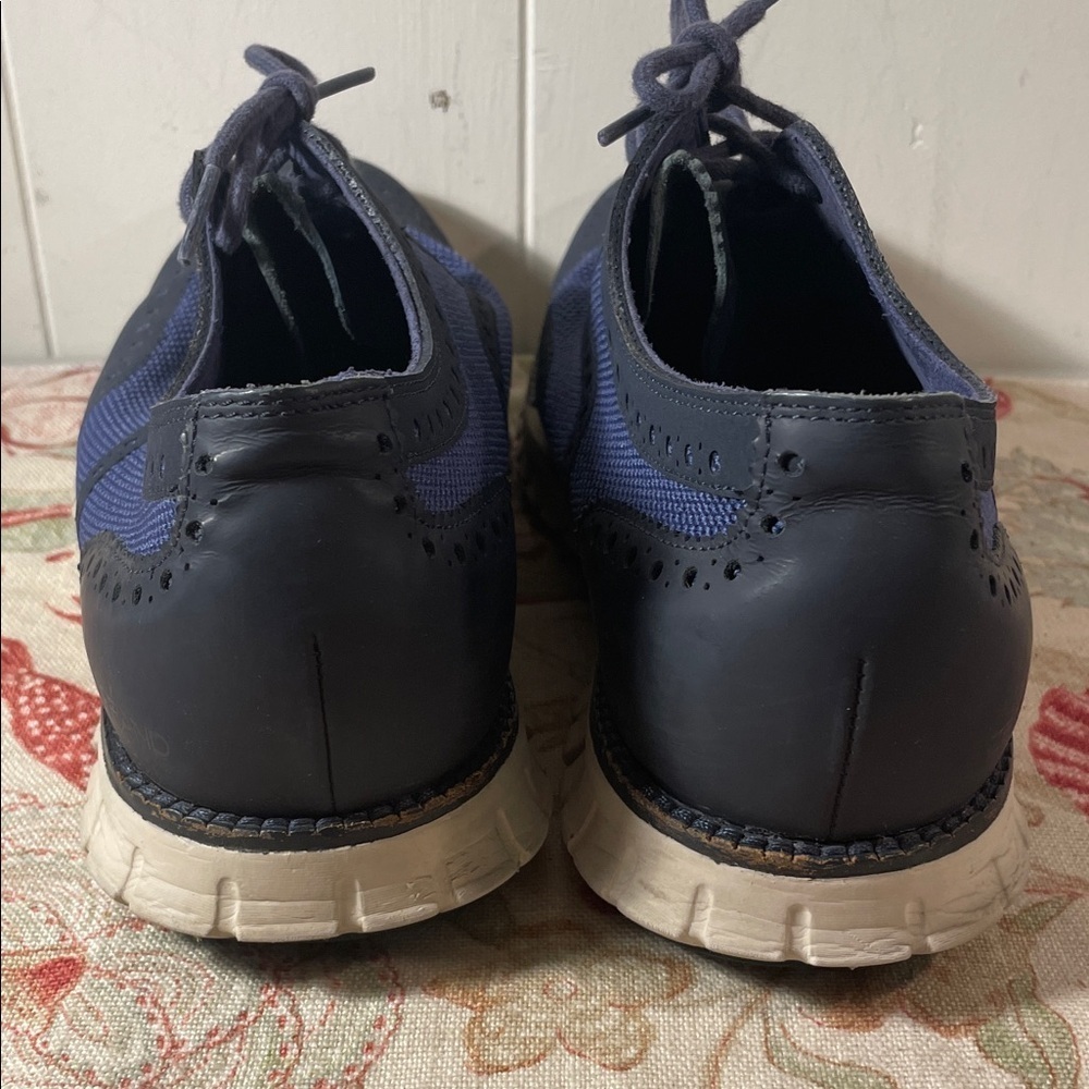 Cole Haan Grand.OS Navy and Royal Blue Lace Up Oxfords - Picture 7 of 14
